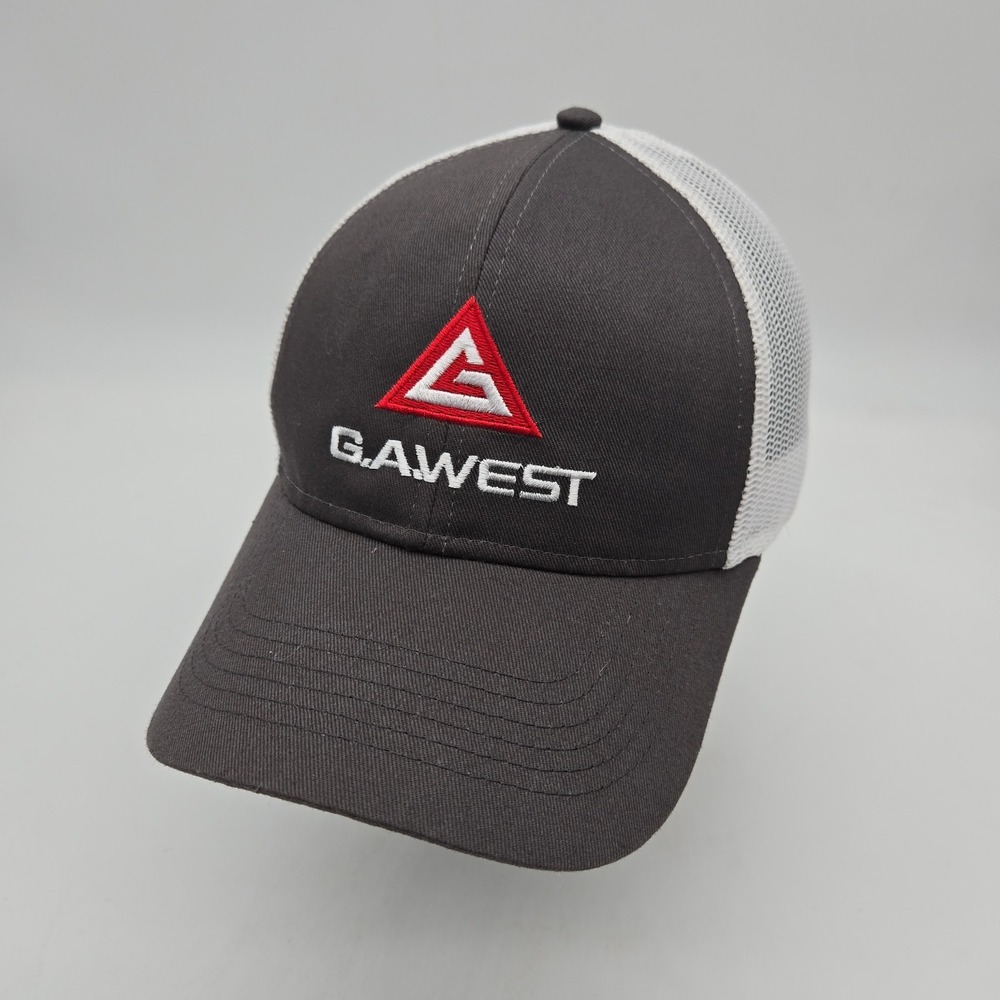 GA West Snapback Hat Baseball Cap Gray White Industrial Services Construction AL